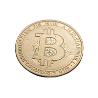 Goldene Bitcoin-M&uuml;nze mit Skarab&auml;us-Emblem auf dunklem Hintergrund bei Cleobetra Casino