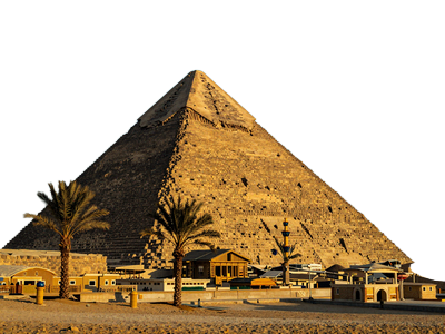 Goldene Pyramide bei Sonnenuntergang als Symbol f&uuml;r den Wochenend-Reload-Bonus bei Cleobetra Casino